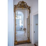 A GILTWOOD UPRIGHT PIER MIRROR, c.1900 t