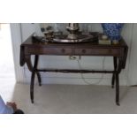 A MAHOGANY SOFA TABLE, in Regency style