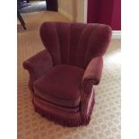 A PAIR OF UPHOLSTERED ARMCHAIRS, c.1900