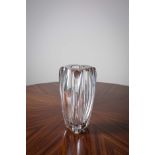 AN ART DECO CUT CRYSTAL VASE, by VAL SAI