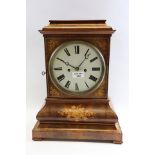 S. TRITCSHLER, SCHOLLACH, SCHWARZWALD, a 19th Century German walnut and marquetry BRACKET CLOCK,