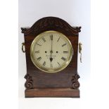 JNO. EDMONDS, 14 STRAND, A WILLIAM IV ROSEWOOD BRACKET CLOCK, circular white painted dial supporting