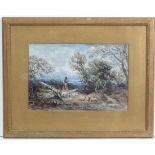 David Cox XIX,
Watercolour,
A shepherd herding sheep,
Signed lower right ,
8 1/4 x 12 1/4".