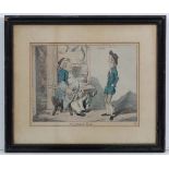 After Charles Williams act. 1797-1830,
Satirical hand coloured caricature print,
' Market Day ' ,
'