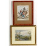 J F Stanley XIX ,
Watercolour,
A family with a horse and donkey,
Signed under,
Aperture 8 7/8 x 6