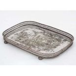 Galleried silver plate tray  CONDITION: Please Note -  we do not make reference to the condition