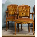 Pair of upholstered fauteuil armchairs  CONDITION: Please Note -  we do not make reference to the