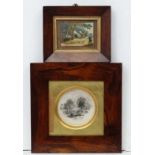 Georgian rosewood framed pictures,
Two hand coloured lithographs,
After R Havell,
Shooting over dogs