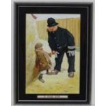 J F Wilson XX after Lawson Wood,
Watercolour,
' A Fair Cop ',
Signed lower left and titled under.