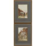 J T Stewart XIX-XX,
Pair of watercolour,
'Saxon Tower Monks Horton, Kent and 'A Mezz Nr Exmouth',