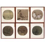 Set of Chinese ( 9 ) silk prints of ovoid like shape.
Comes with provenance ' This set of pictures