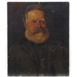 Victorian School Portrait
Oil on canvas,
Portrait of a bearded gentleman,
Unsigned.