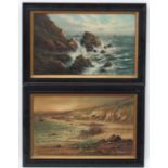 M C Hider XIX-XX,
Oil on canvas , a pair,
Coastal and a beach scene,
Each signed lower.