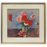 Auntie Boome Early XX,
Watercolour,
Carnations in a vase,
Ascribed verso,
11 3/4 x 13",