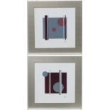 Indistinctly Signed XX
Signed coloured prints
' Blue Style 1 ' & 'Blue Style 2'
Signed under in