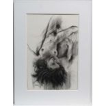 Derek Jones (c. 1955),
Charcoal,
Nude lying on her back,
Signed lower left,
18 x 12 2/8".