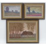 Rudolf Maher (1905-1990),
Pastel,
Continental landscape views,
Each signed lower left.