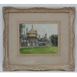 Fred T Smith 1959,
Watercolour,
Brighton Pavillion,
Signed and dated lower right.