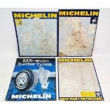 Michelin Advertising signs : 3 tin signs together with another including a pictorial examples,