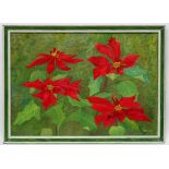 HR Arnold XX,
Oil on board,
Poinsettias,
Signed lower right.