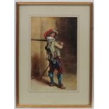 A Lester-Carr (1910)
Watercolour
17thC soldier with musket on shoulder
Signed and dated lower