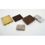 5 smoking items including a 'NCJ Viceroy Gold' cigarette case, American embossed cigarette case,