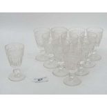 11 Stuart crystal port / sherry glasses CONDITION: Please Note - we do not make