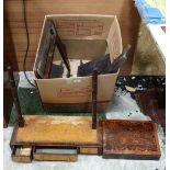Box of assorted restorers wood etc CONDITION: Please Note - we do not make
