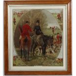 Hunting : Chromolithograph , 'Winning The Brush ', Titled under,