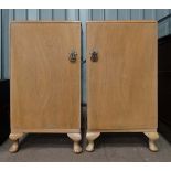 Pair blond 1950's bedside cabinets CONDITION: Please Note - we do not make