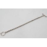 A silver pocket watch chain 7 1/2" long CONDITION: Please Note - we do not make