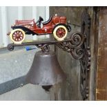 An "Old red car" door bell CONDITION: Please Note - we do not make reference to