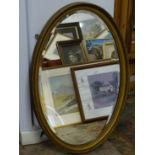 Oval gilt mirror CONDITION: Please Note - we do not make reference to the