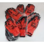 Twelve pairs of red nitro gloves (1pkt) CONDITION: Please Note - we do not make