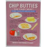 Metal sign - 'Chip butties,