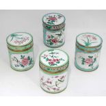 4 deocrative late 20thC / early 21stC enamel boxes CONDITION: Please Note - we do