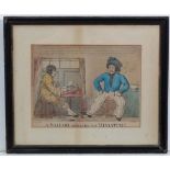 Piercy Roberts after George Moutard Woodward (1760-1809), Satirical hand coloured Caricature print,