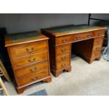 A pedestal desk together with a filing cabinet CONDITION: Please Note - we do not