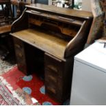 Oak S top Bureau / desk CONDITION: Please Note - we do not make reference to the