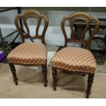 Two 19thC overstuffed mahogany chairs CONDITION: Please Note - we do not make