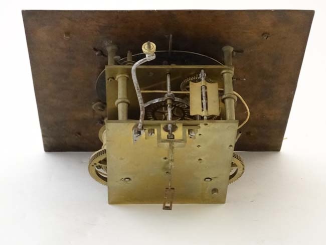 An 11"square brass dial fronting an associated 8-day longcase clock movement and showing the name - Image 3 of 8