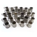 Pewter : a large quantity of pewter tankards, many marked including ' Tudric Pewter Ware ,