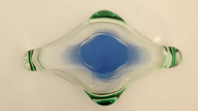 Bohemia Glass - Sklarna Chribska : A Czechoslovakian Chribska glass bowl of flared lobed form with - Image 5 of 5
