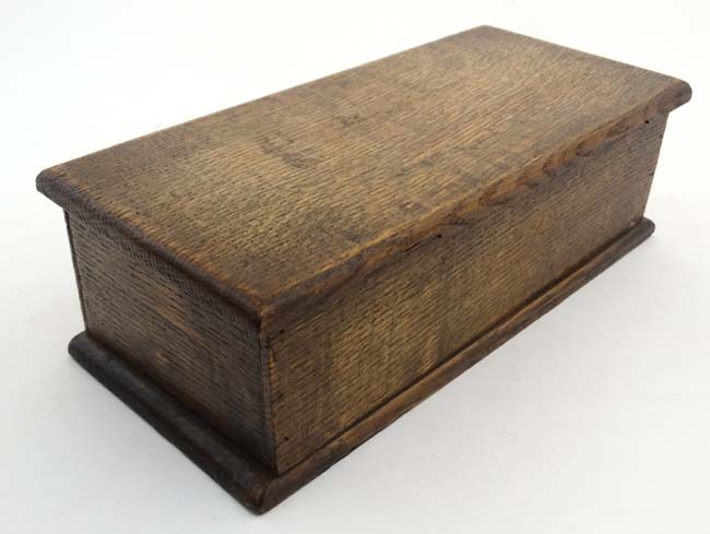 Three 19thC boxes to include a mahogany club box, banded walnut box and an oak glove box . - Image 13 of 13