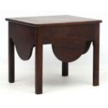 An 18hC mahogany low table 17" wide x 17 3/4" high CONDITION: Please Note - we
