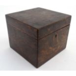 A 19thC oak caddy box 4 3/4" wide x 4" high CONDITION: Please Note - we do not