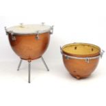 Musical Instruments : A pair of mid - 20thC Kettle Drums ,