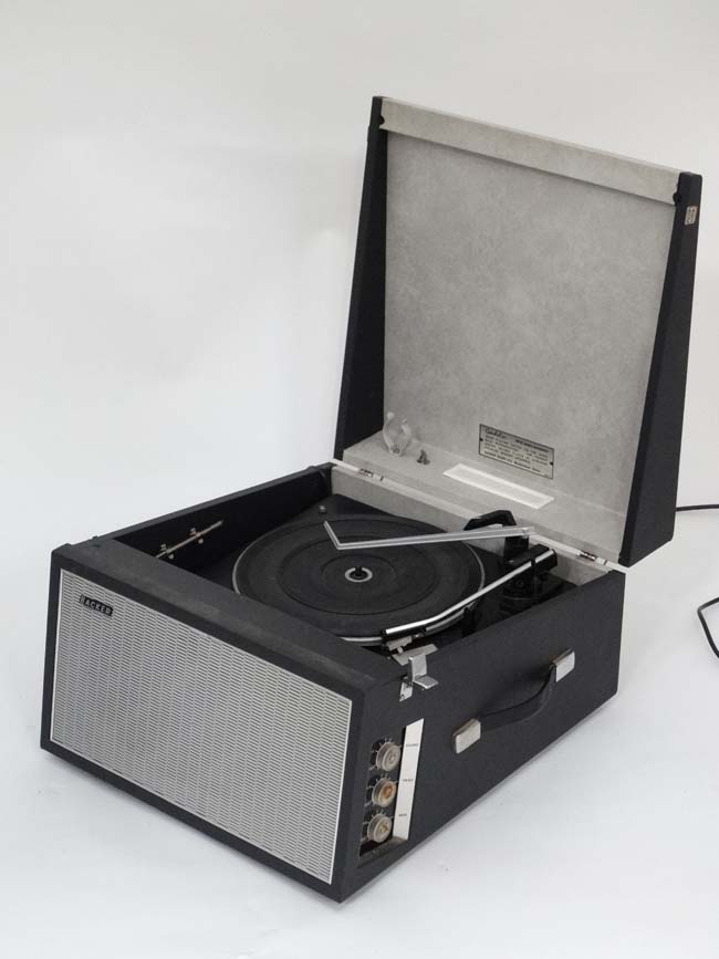 Portable record player by Hacker CONDITION: Please Note - we do not make reference