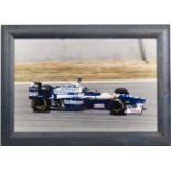 Motor Racing : Coloured photograph, Damon Hill No. 5 Williams, Renault Formula One Racing Car.