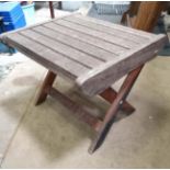 Teak low garden table CONDITION: Please Note - we do not make reference to the